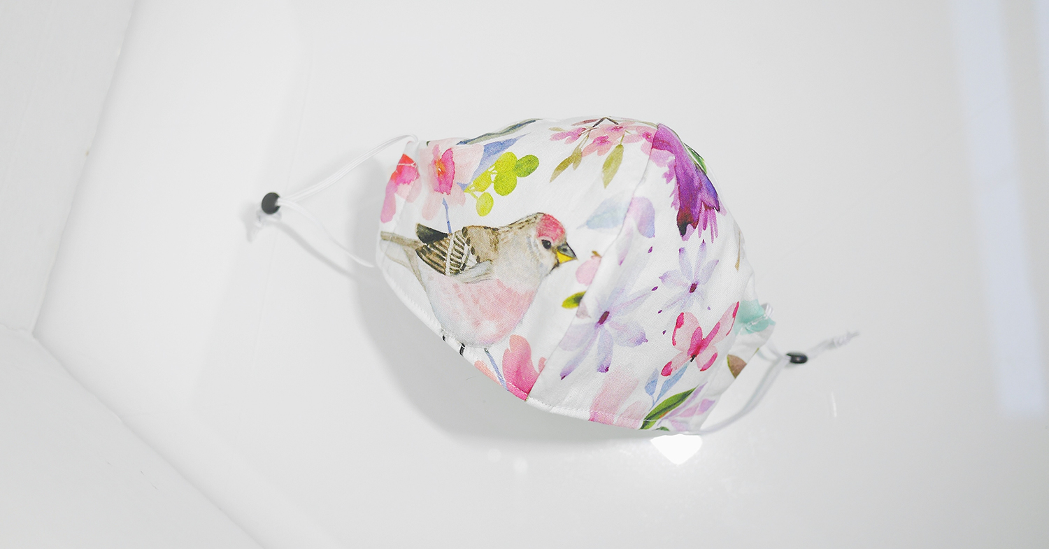 Reusable Fitted Face Masks – Botanical Watercolor