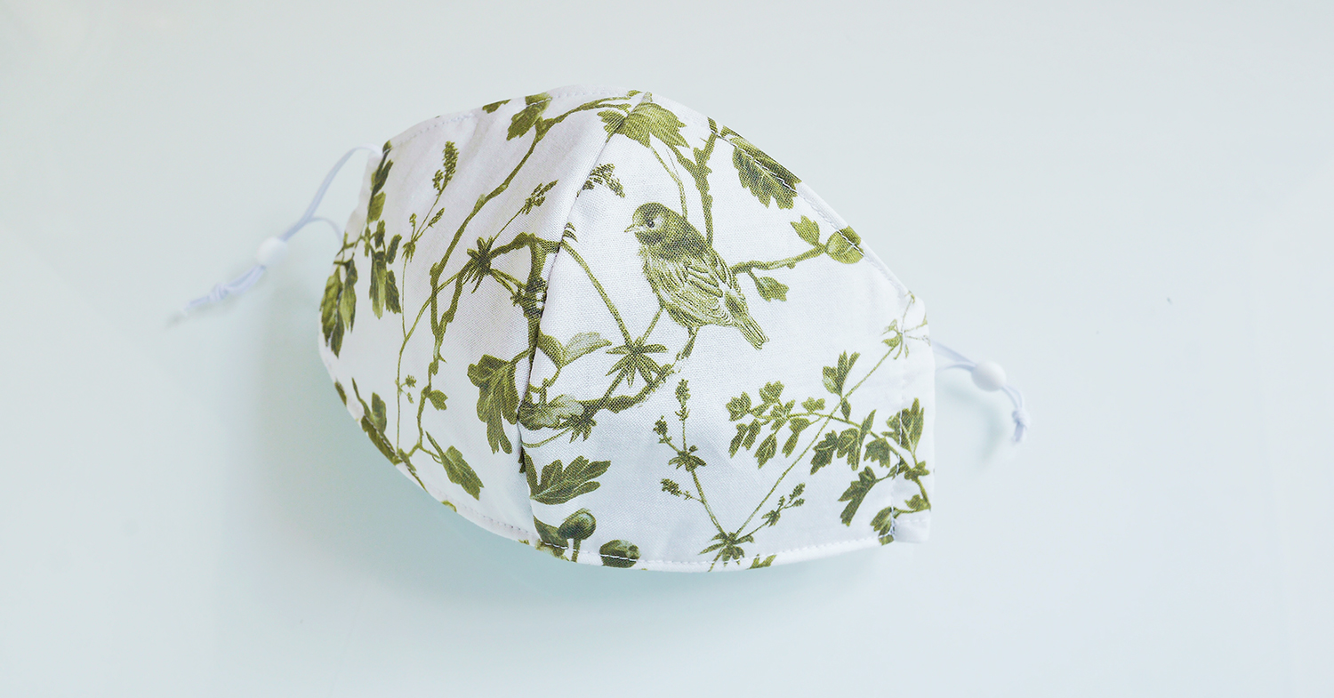 Reusable Fitted Face Masks – Serenade Green Vines