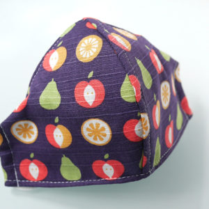 Fall Fruits Purple- Four Layer Structured Reusable Mask