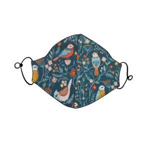 Turquoise Aviary - Four Layer Structured Reusable Mask