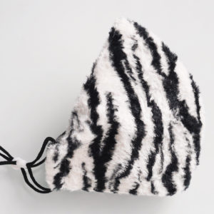 Faux Fur Zebra - Four Layer Structured Reusable Mask